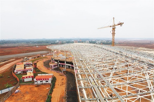 美蘭國際機(jī)場(chǎng)擴(kuò)建施工現(xiàn)場(chǎng)