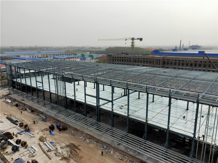 山西鋼結構廠房施工實拍